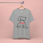 Mom Dog T-Shirt — Minimal Line Art Puppy Tee for Dog Moms, Mother's Day Gift