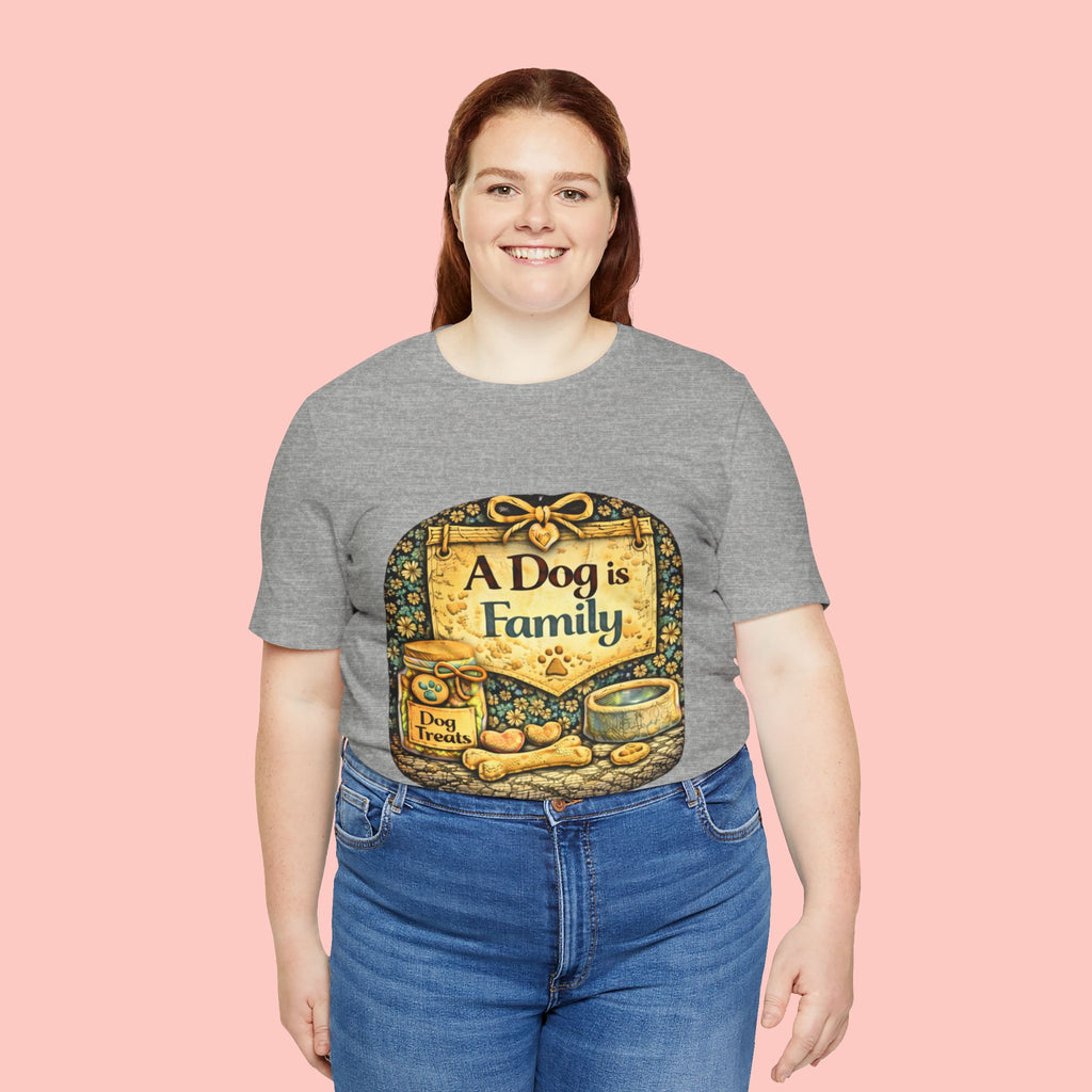 A Dog Is Family T-Shirt - Vintage Pet Lover Tee