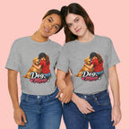 Dog Mom T-Shirt - Cute Woman Hugging Golden Retriever Tee