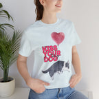 Kiss Your Dog T-Shirt — Cute Corgi with Heart Balloon Pet Lover Tee