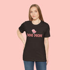 Dog Mom T-Shirt — Pink Paw Graphic Tee for Dog Lovers