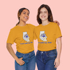 Dog Lover T-Shirt — "Love with my dog." Paw Print Graphic