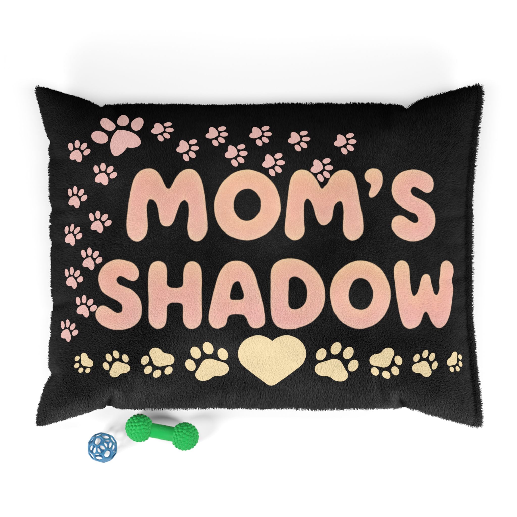 Mom's Shadow Pet Bed — Soft Pawprint Dog & Cat Cushion