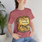 A Dog Is Family T-Shirt - Vintage Pet Lover Tee