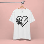Dog Mom Heart Paw T-Shirt