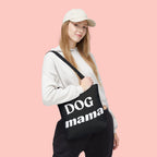 Dog Mama Tote Bag — Black Canvas Pet Lover Tote