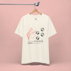 Dog Cuddle Tee – "Would Rather Cuddle My Dog" Paw Print Floral T-Shirt