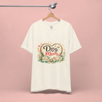 Dog Mom T-Shirt – Floral Heart Paw Design