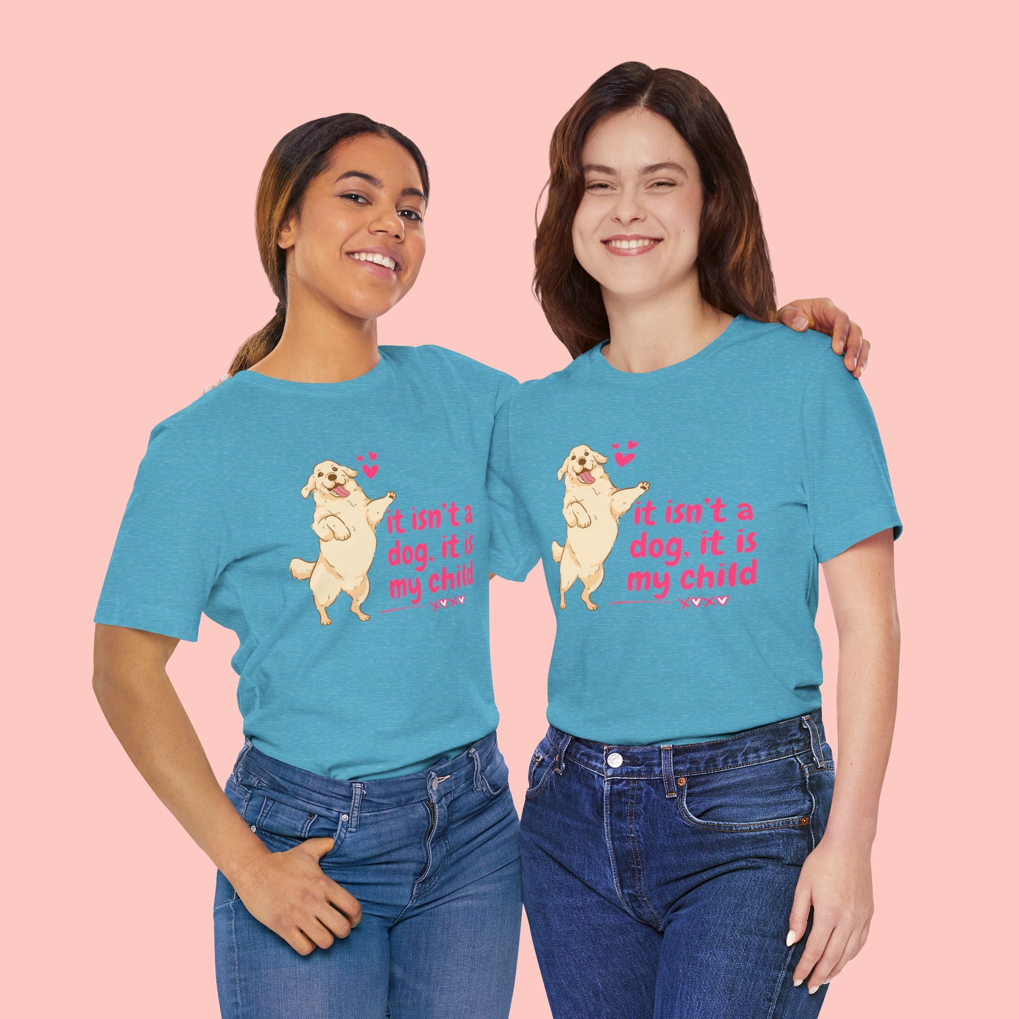 Dog Mom T-Shirt — "It Isn’t a Dog, It Is My Child" Cute Golden Retriever Tee