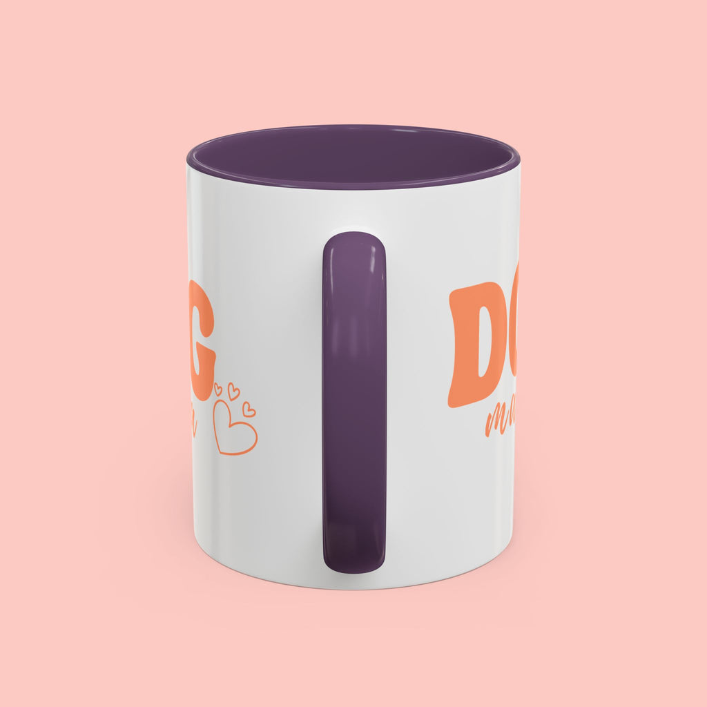 Dog Mama Coffee Mug — Cute Heart Accent Ceramic Mug (11/15 oz)