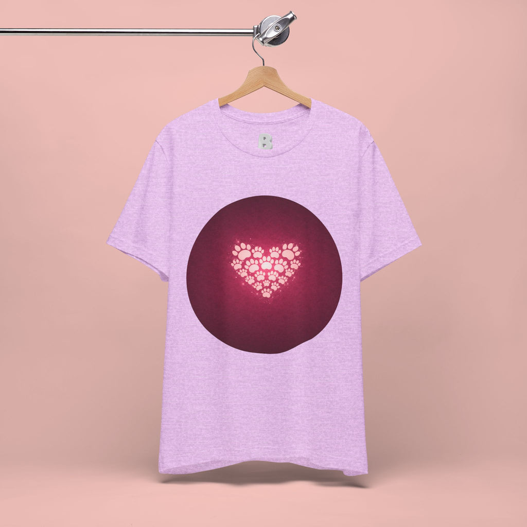 Paw Print Heart T‑Shirt — Cute Pet Lover Tee