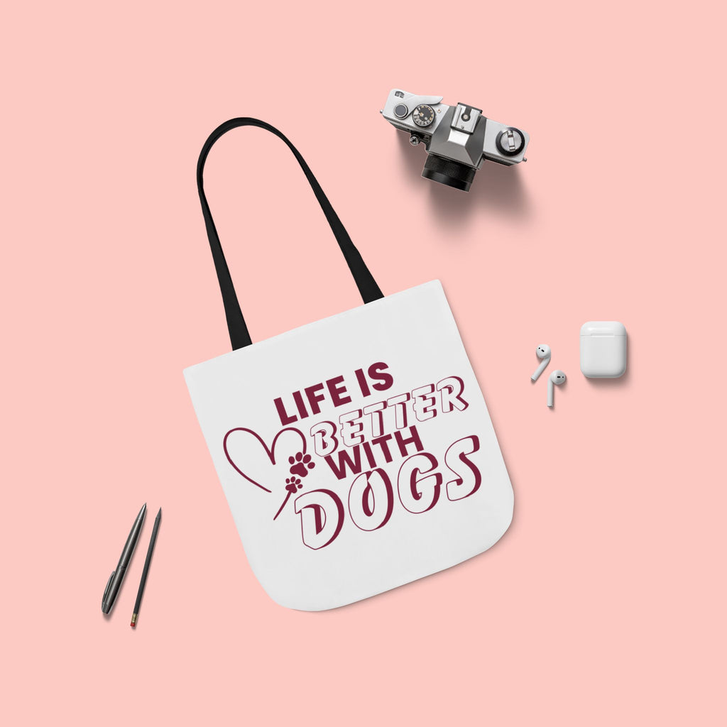 Life Is Better With Dogs Canvas Tote Bag