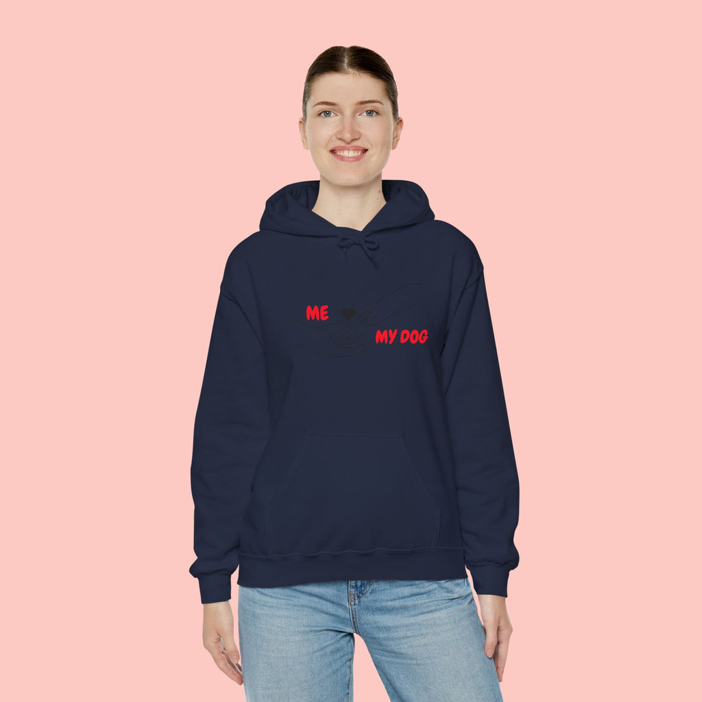 Dog Lover Hoodie - "Me  My Dog" Minimalist Paw Heart Sweatshirt