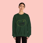 Dog Mom Heart Crewneck Sweatshirt — "LOVE Proud Dog Mom" Graphic
