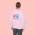 Crewneck Sweatshirt — "I Am Not Single I Have Dog" Paw Print Graphic