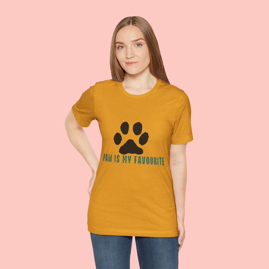 Paw Is My Favourite T‑Shirt — Dog Lover Paw Print Tee