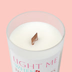 Frosted Glass Candle — “Light Me When the Dog Farts” Scented Candle, Funny Pet Gag Gift (11 oz)