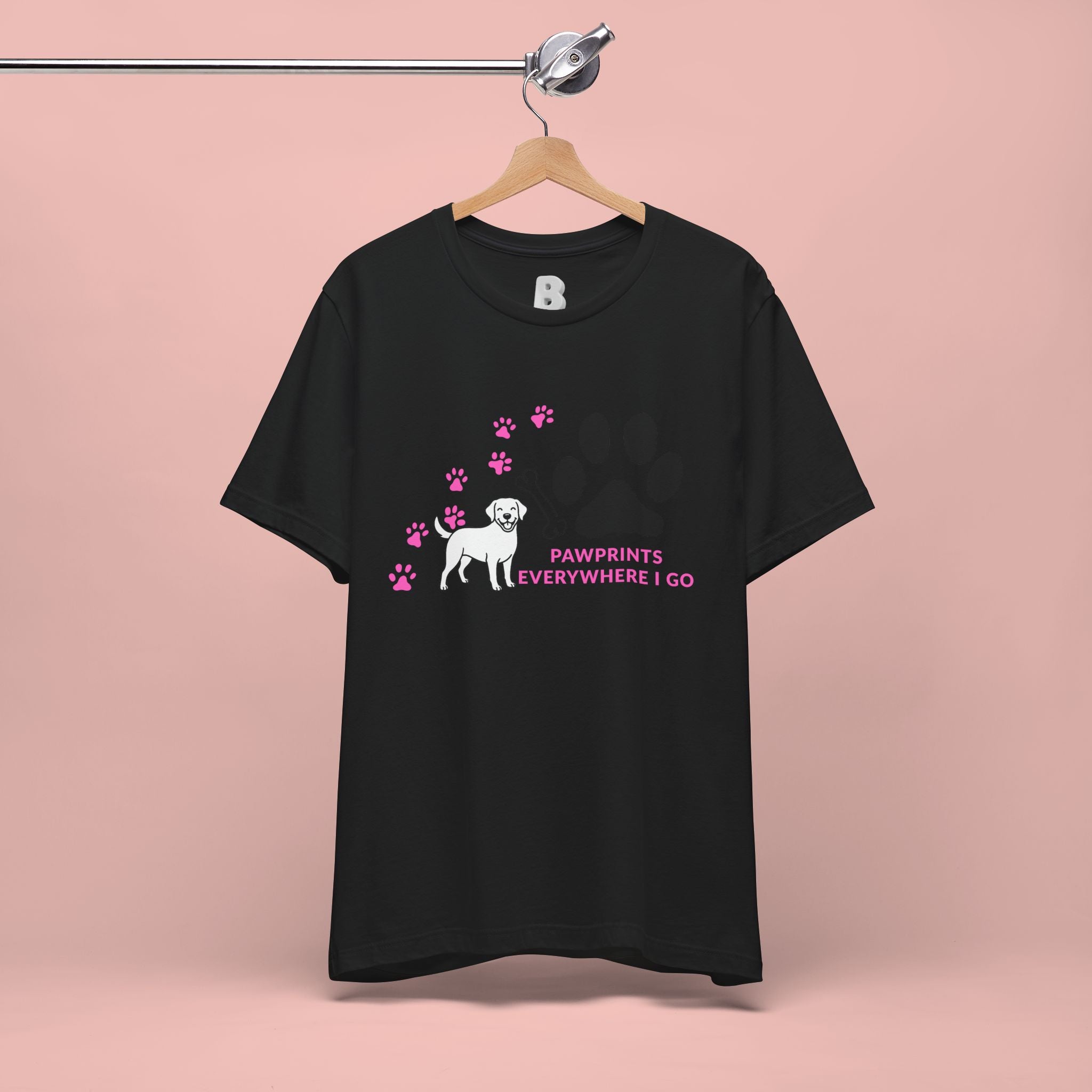 Dog Pawprint T-Shirt — "Pawprints Everywhere I Go" Cute Pet Lover Tee