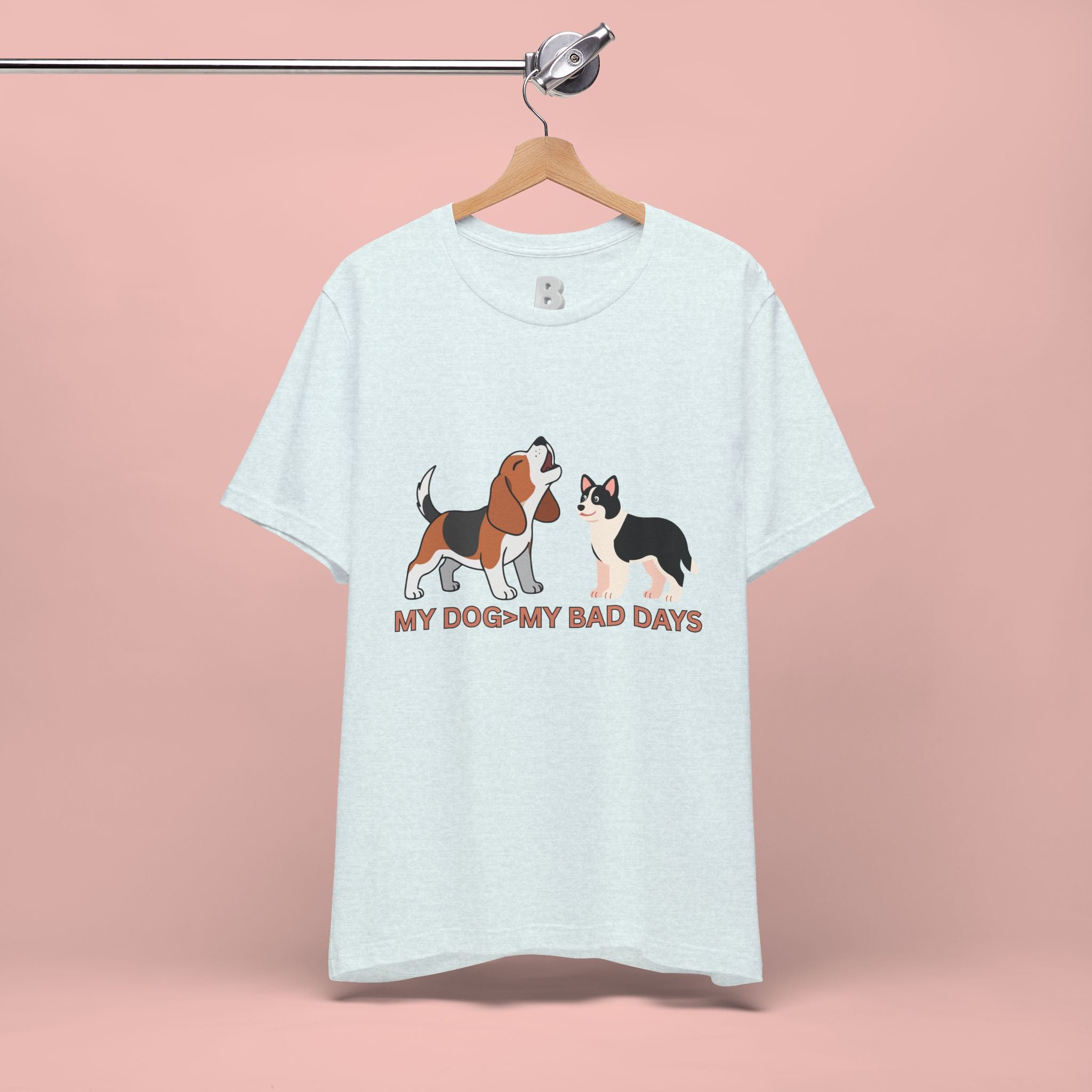 My Dog > My Bad Days T‑Shirt — Cute Beagle & Corgi Graphic Tee for Dog Lovers