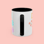 Dog Mom Club Accent Coffee Mug – Colorful Paw Print 11/15oz