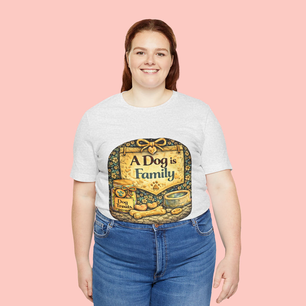 A Dog Is Family T-Shirt - Vintage Pet Lover Tee