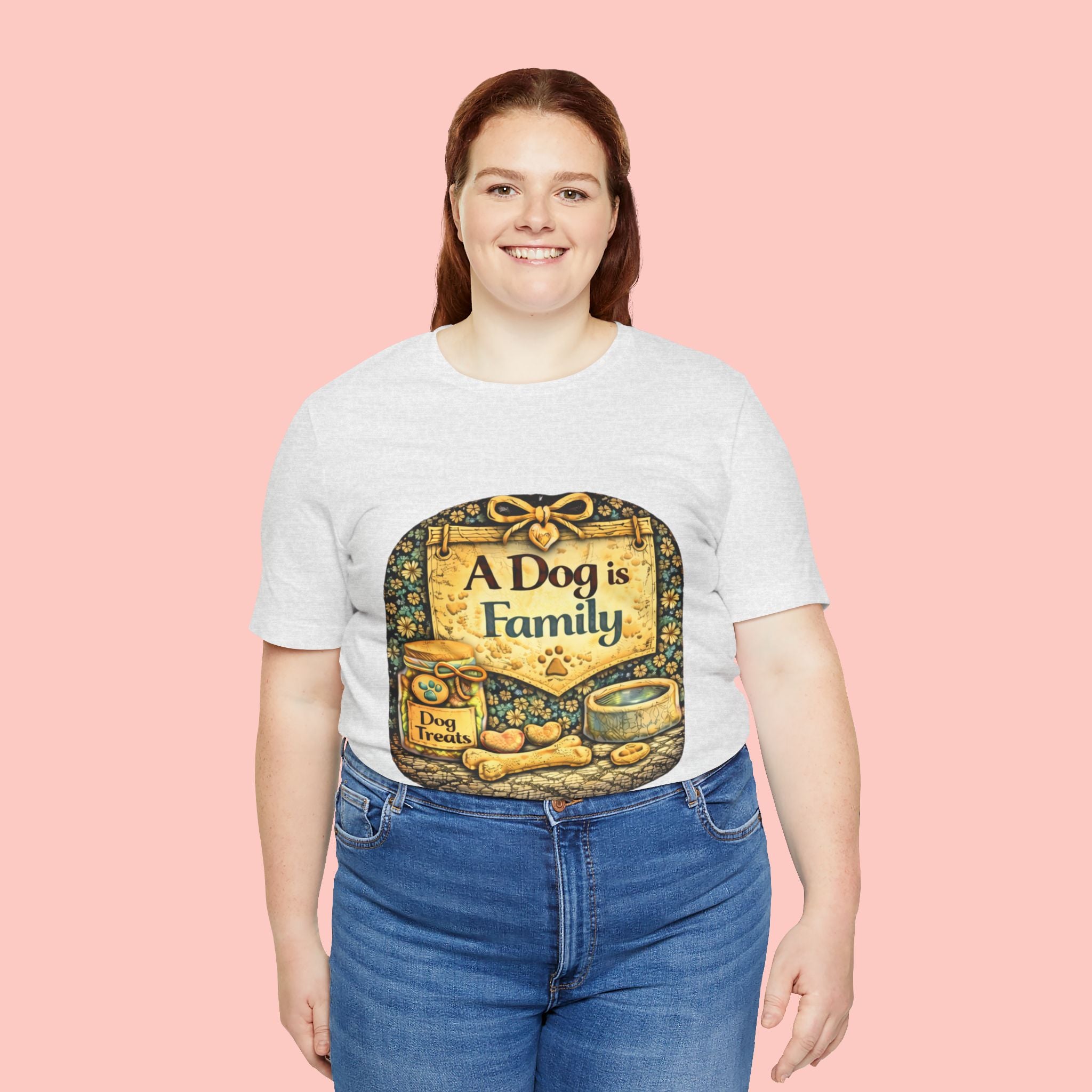 A Dog Is Family T-Shirt - Vintage Pet Lover Tee