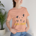 Dog Mama Graphic Tee — Cute Paw Print Dog Face T-Shirt for Dog Lovers
