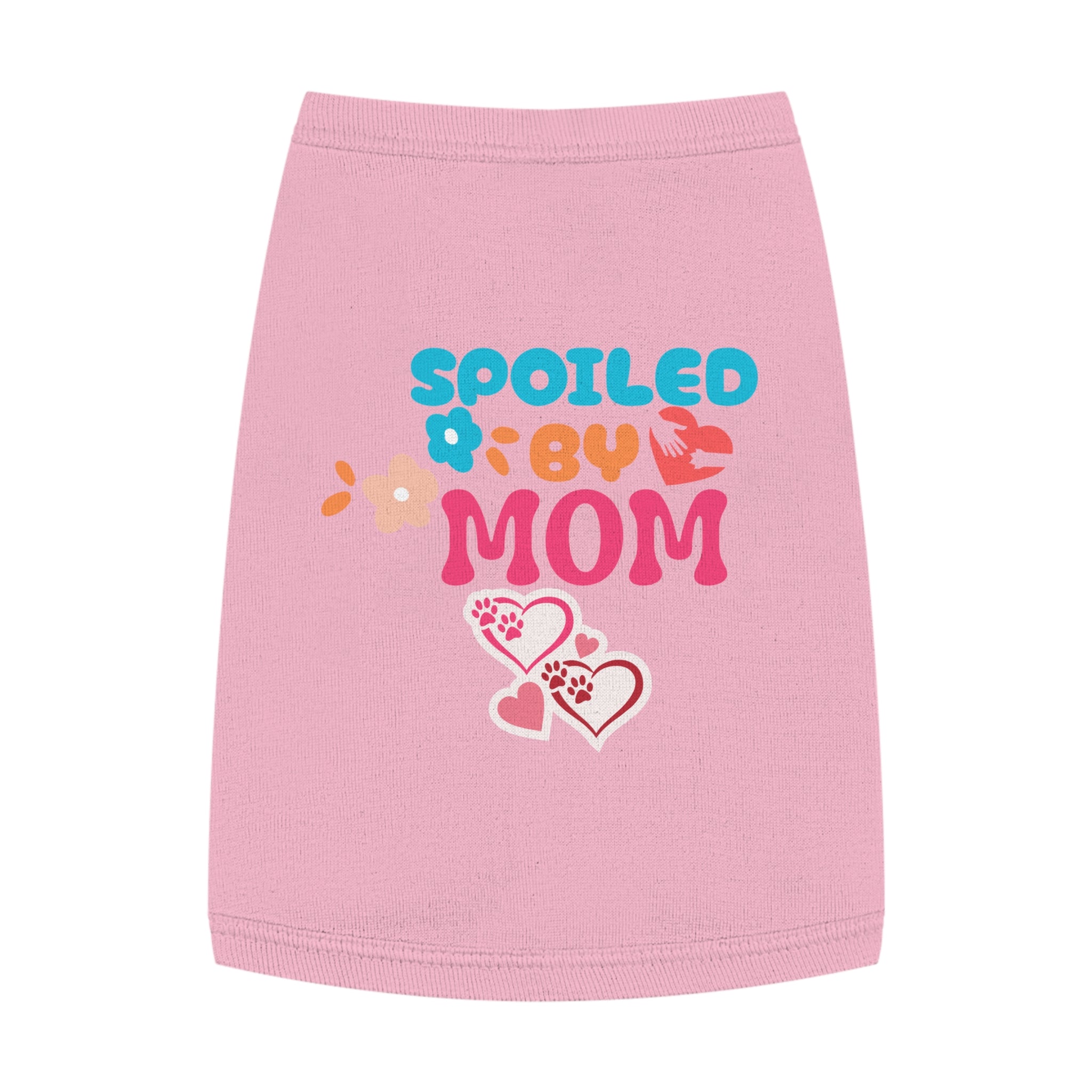 Pet Tank - "Spoiled by Mom" Cute Floral Dog & Cat Tank Top