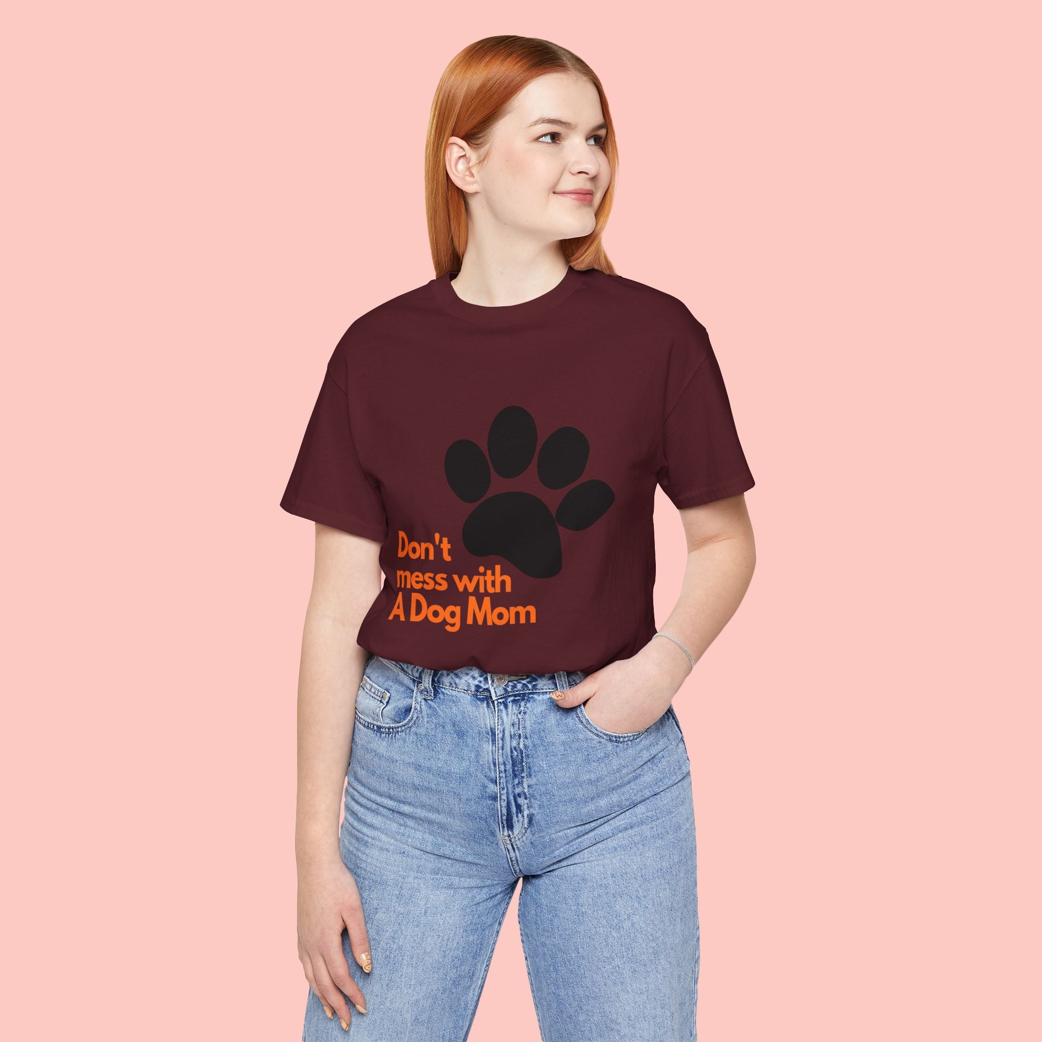 Don’t Mess With A Dog Mom T-Shirt — Paw Print Tee for Dog Lovers