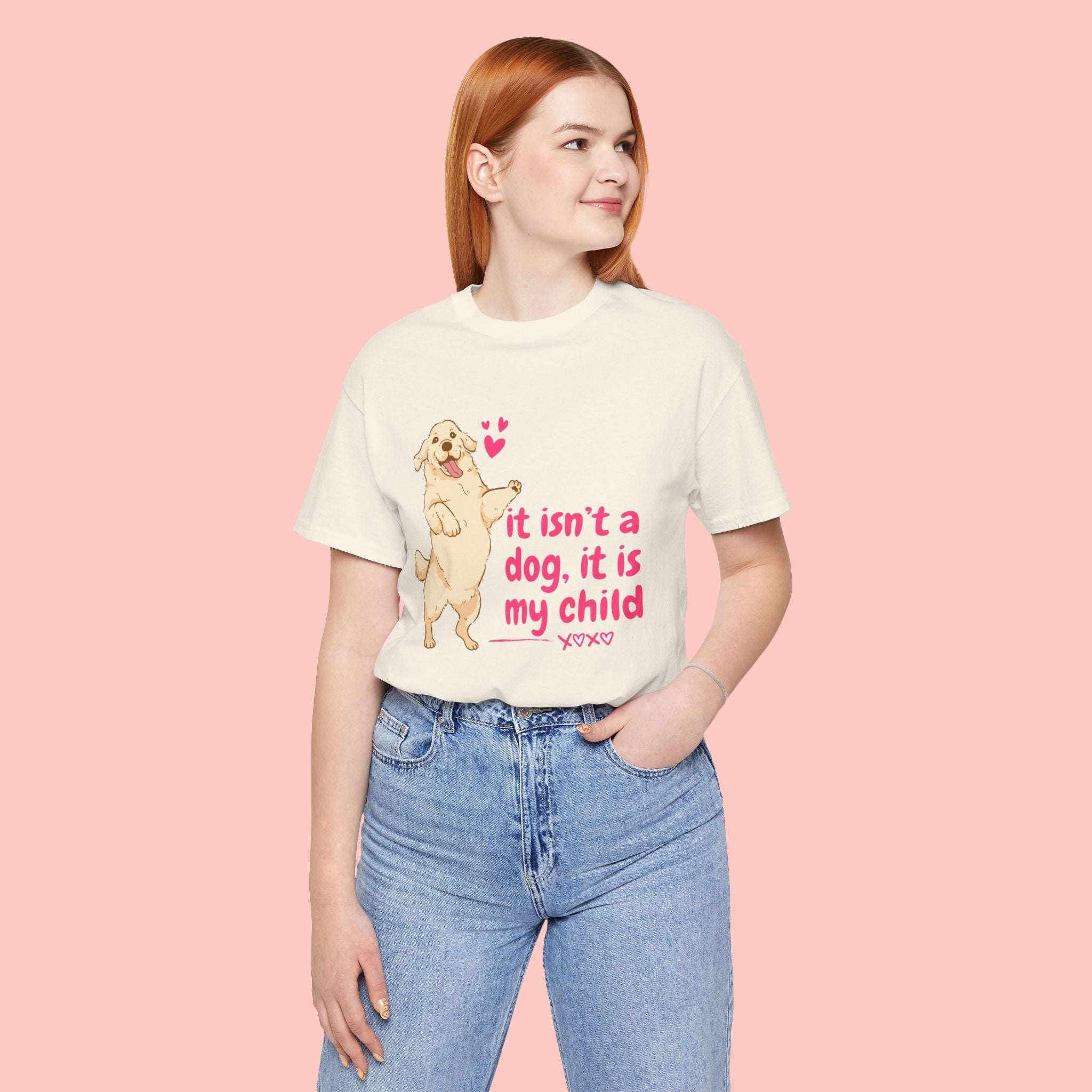 Dog Mom T-Shirt — "It Isn’t a Dog, It Is My Child" Cute Golden Retriever Tee