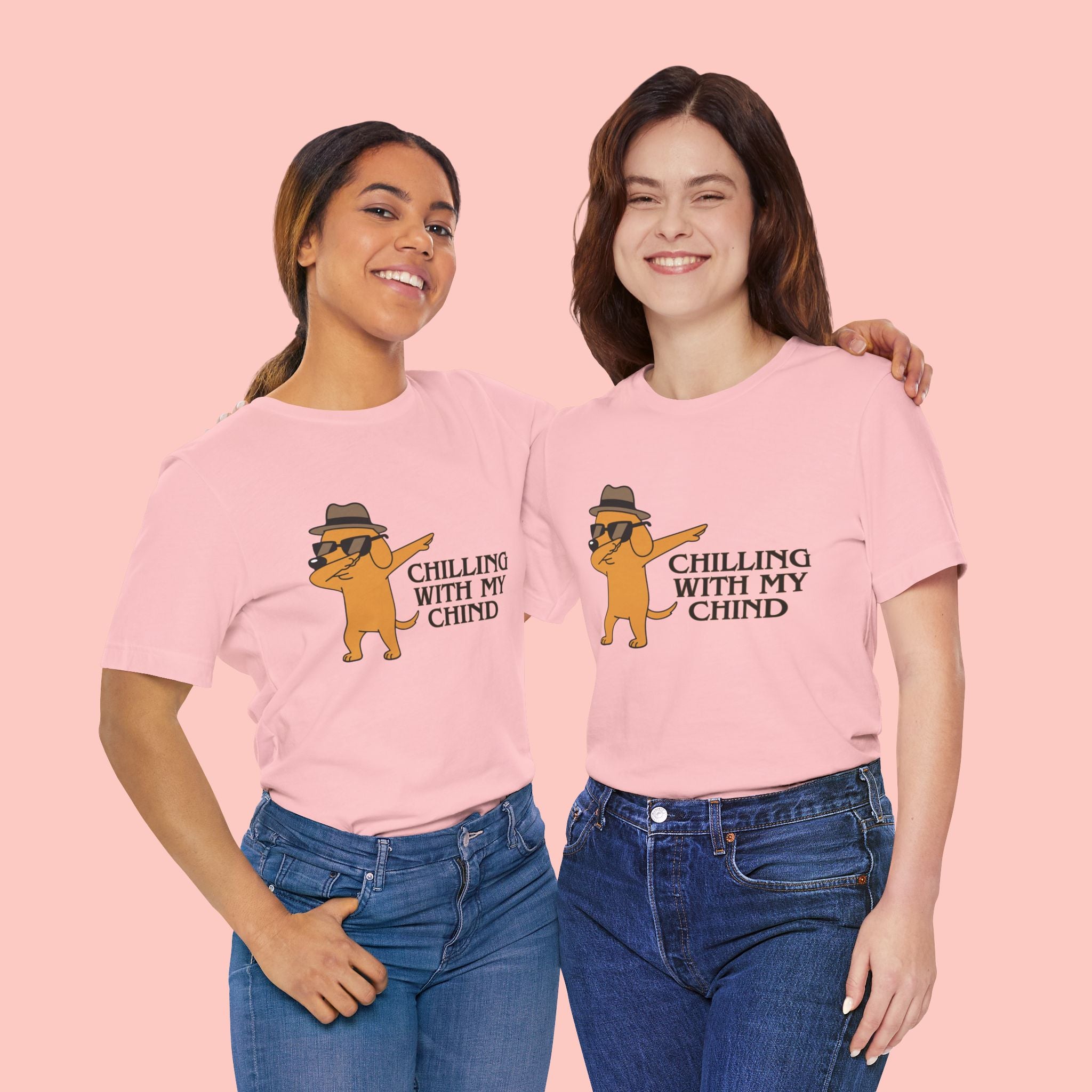 Chilling With My Chind T-Shirt — Funny Dabbing Cat Graphic Tee
