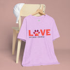 Dog Lover Tee - "LOVE My Dog > People" Paw Print Graphic T-Shirt