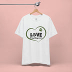 Dog Mom Love T-Shirt — "LOVE Proud Dog Mom" Heart Paw Tee