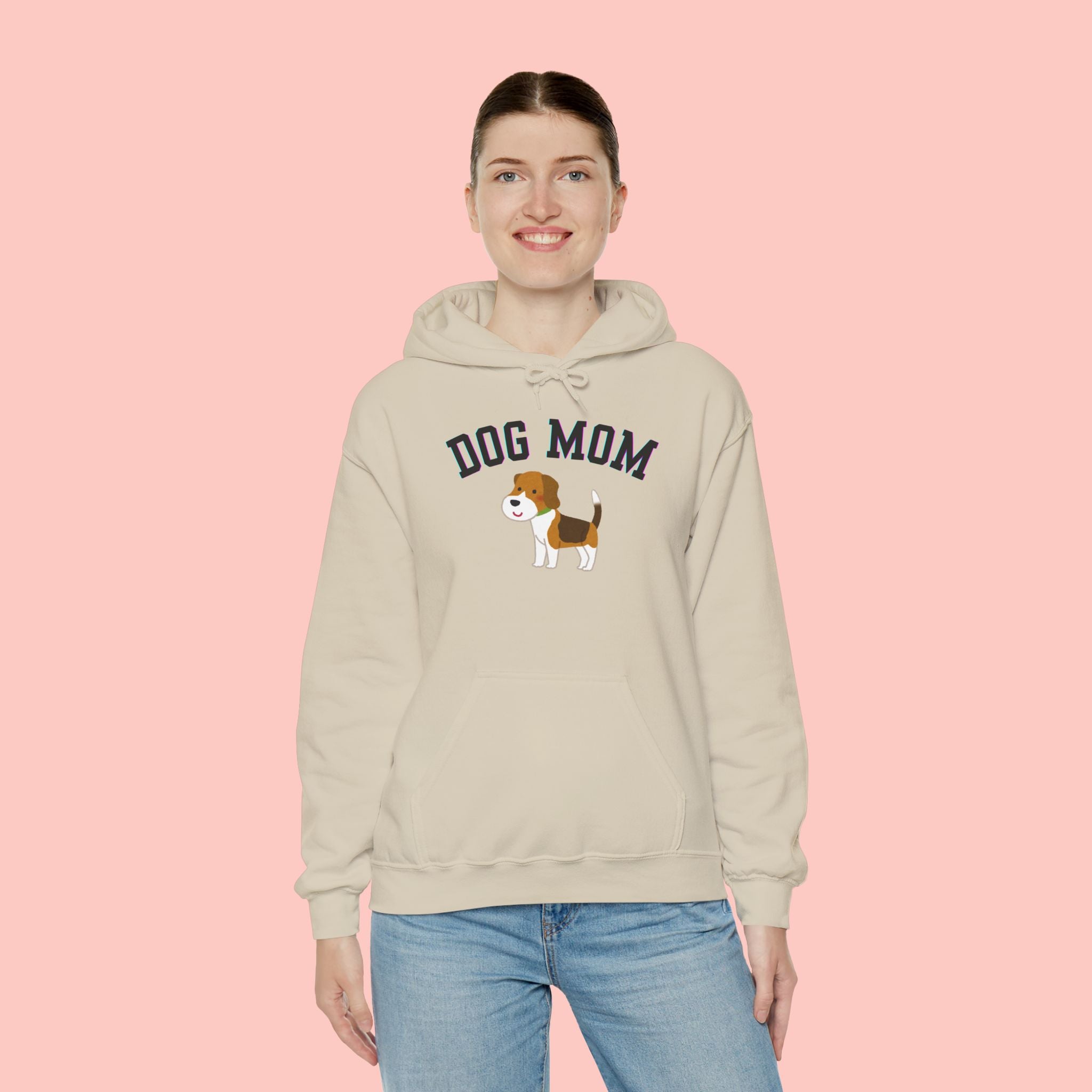 Dog Mom Hoodie — Cute Beagle Graphic Sweatshirt for Pet Lovers
