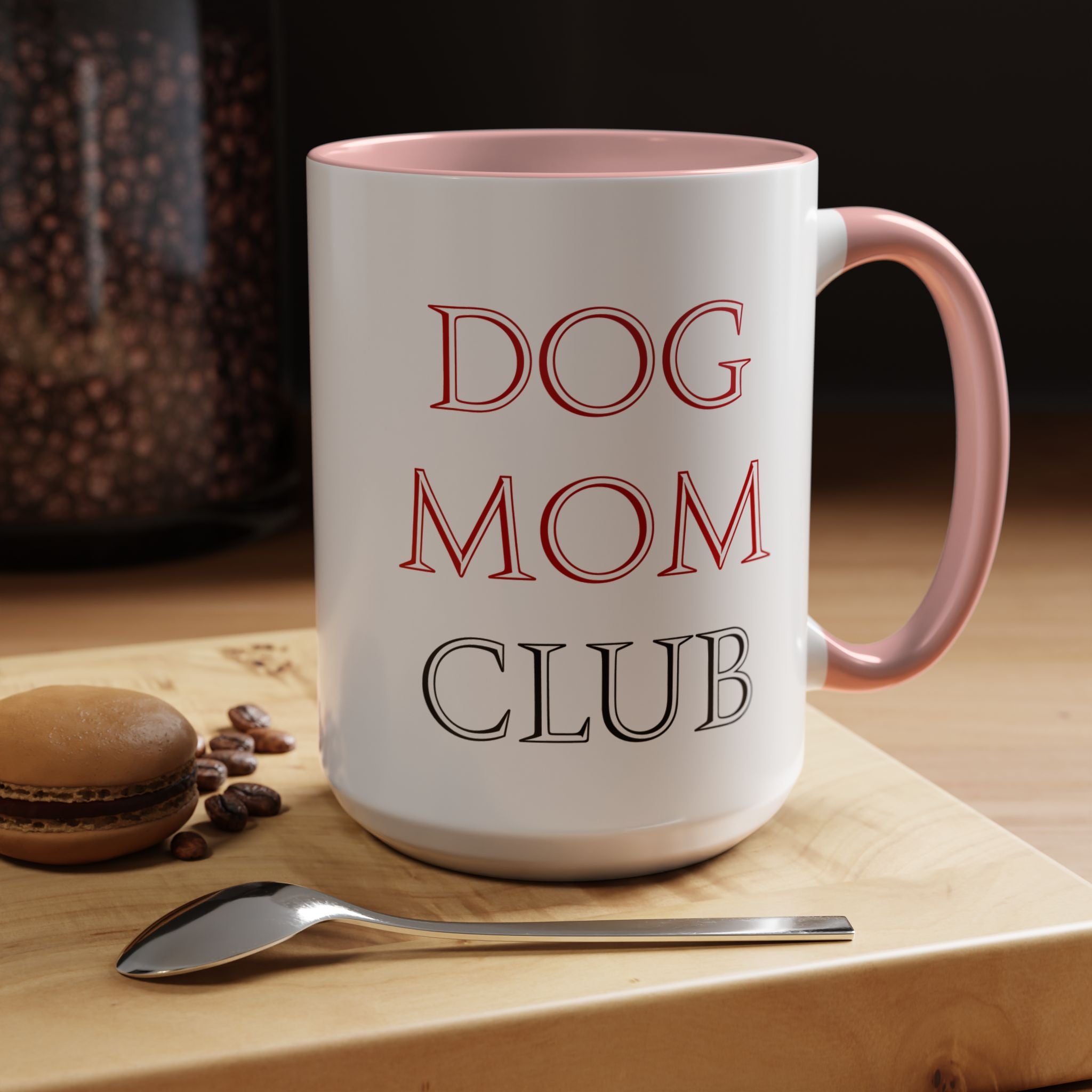 Dog Mom Club Accent Coffee Mug — Funny Pet Lover Gift (11/15 oz)