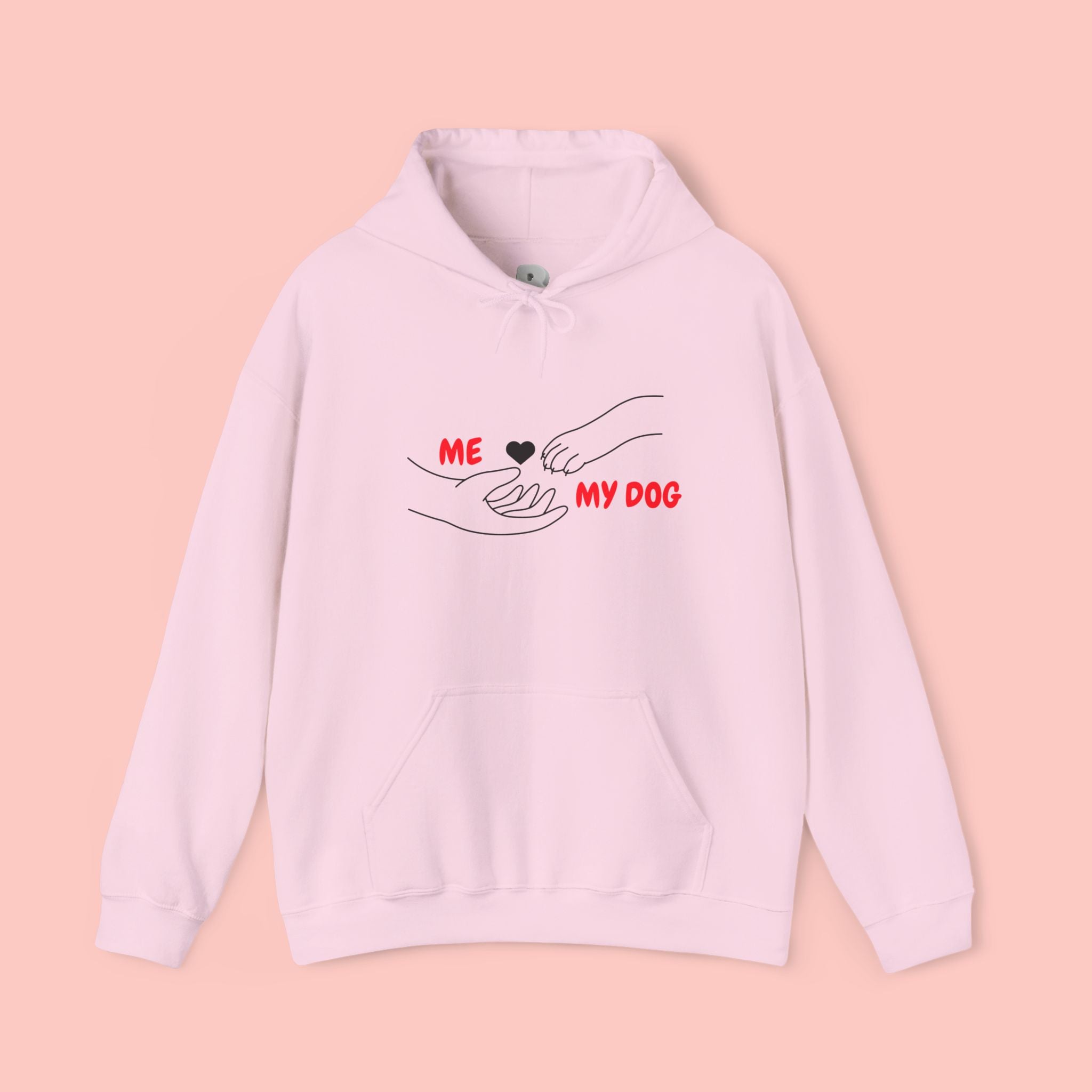 Dog Lover Hoodie - "Me  My Dog" Minimalist Paw Heart Sweatshirt