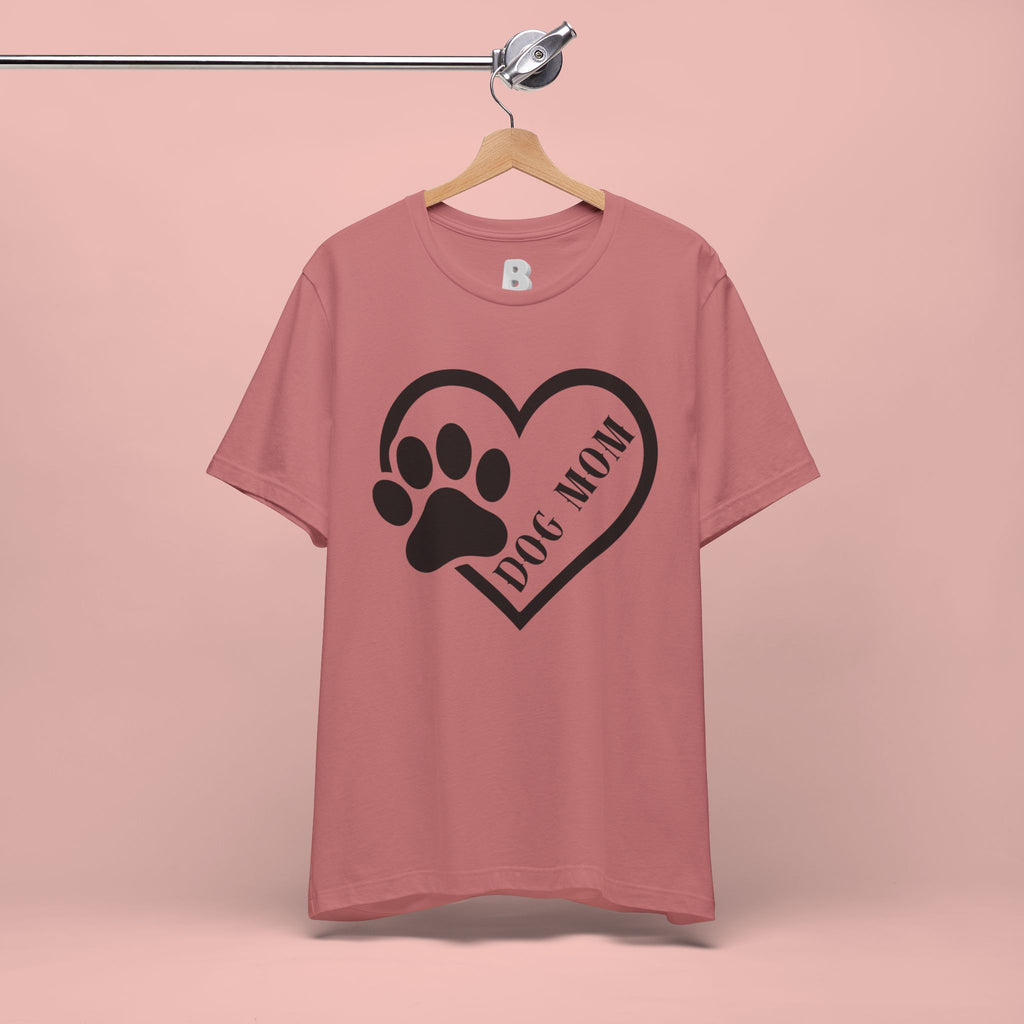 Dog Mom Heart Paw T-Shirt
