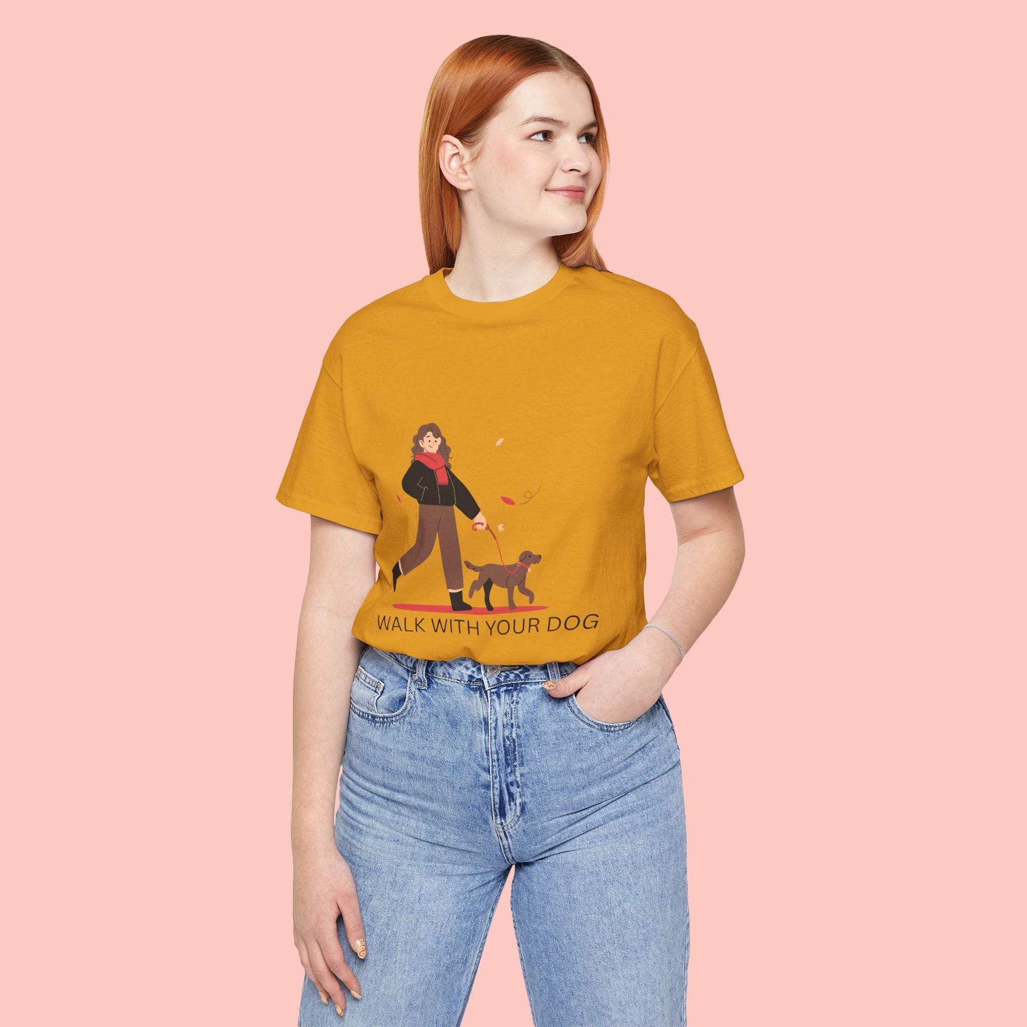 Walk With Your Dog Tee — Cute Dog Walking Graphic T-Shirt