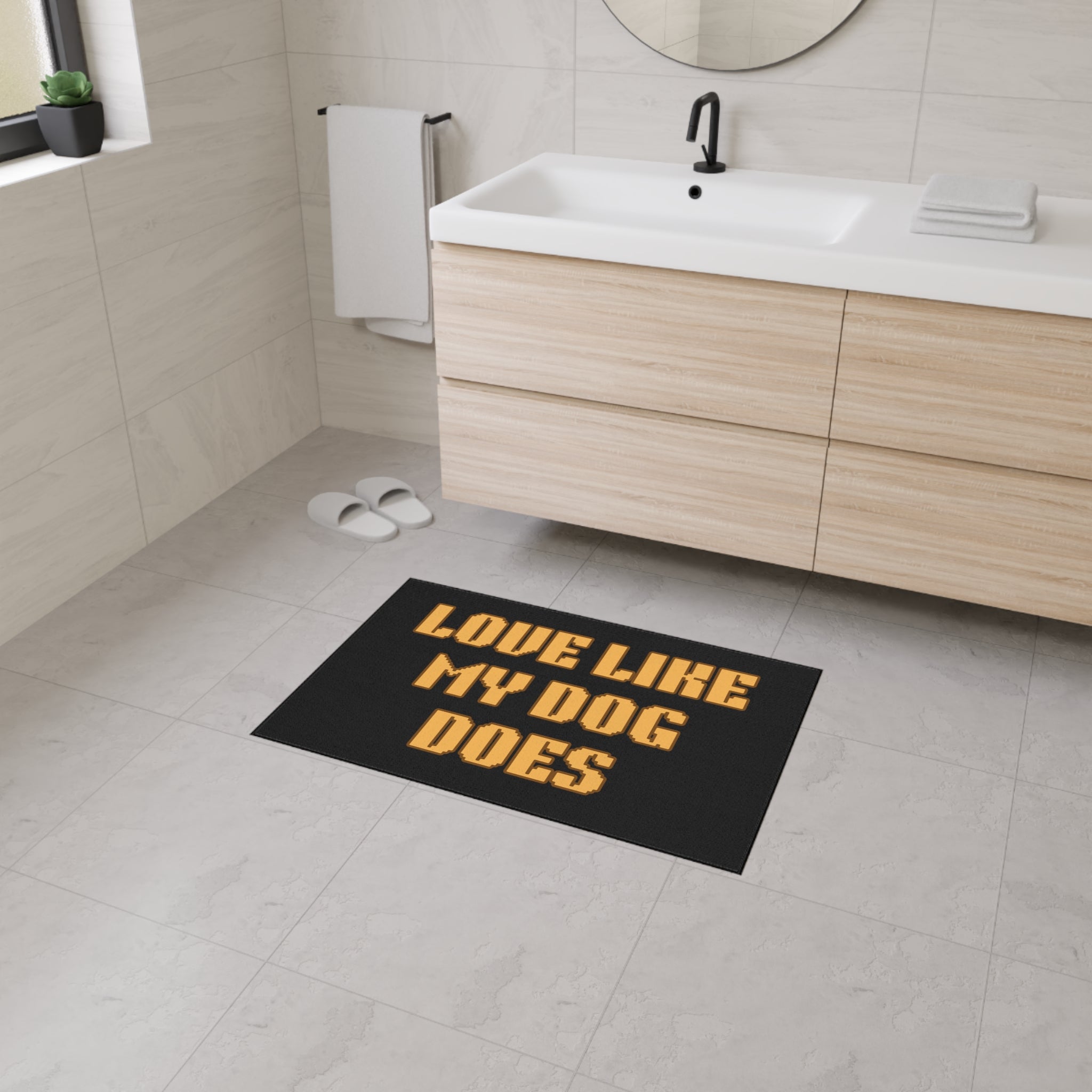 Love Like My Dog Does Heavy Duty Floor Mat — Non-Slip Doormat for Dog Lovers
