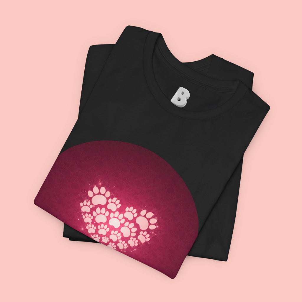 Paw Print Heart T‑Shirt — Cute Pet Lover Tee