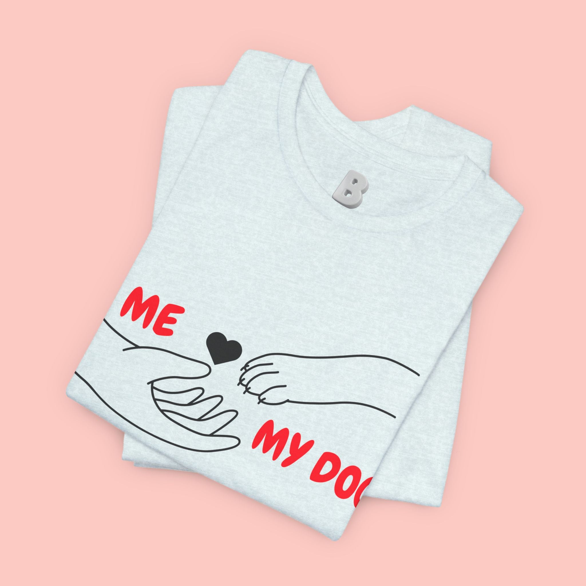 T-Shirt — "Me  My Dog" Minimalist Paw & Hand Illustration