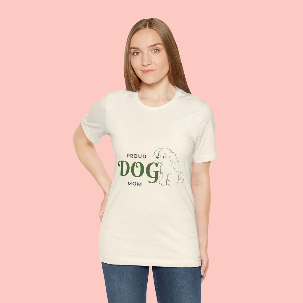 Proud Dog Mom T-Shirt – Cute Paw Print & Puppy Graphic Tee