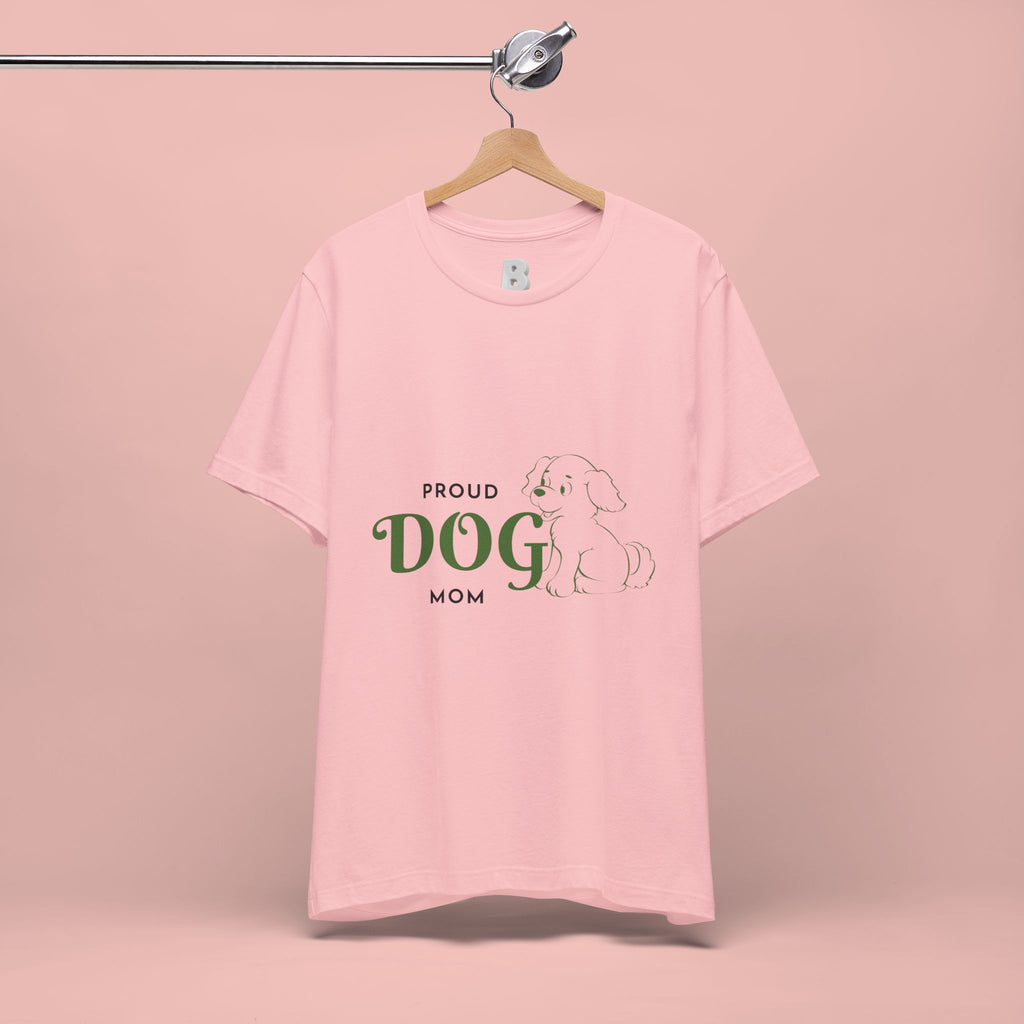 Proud Dog Mom T-Shirt – Cute Paw Print & Puppy Graphic Tee