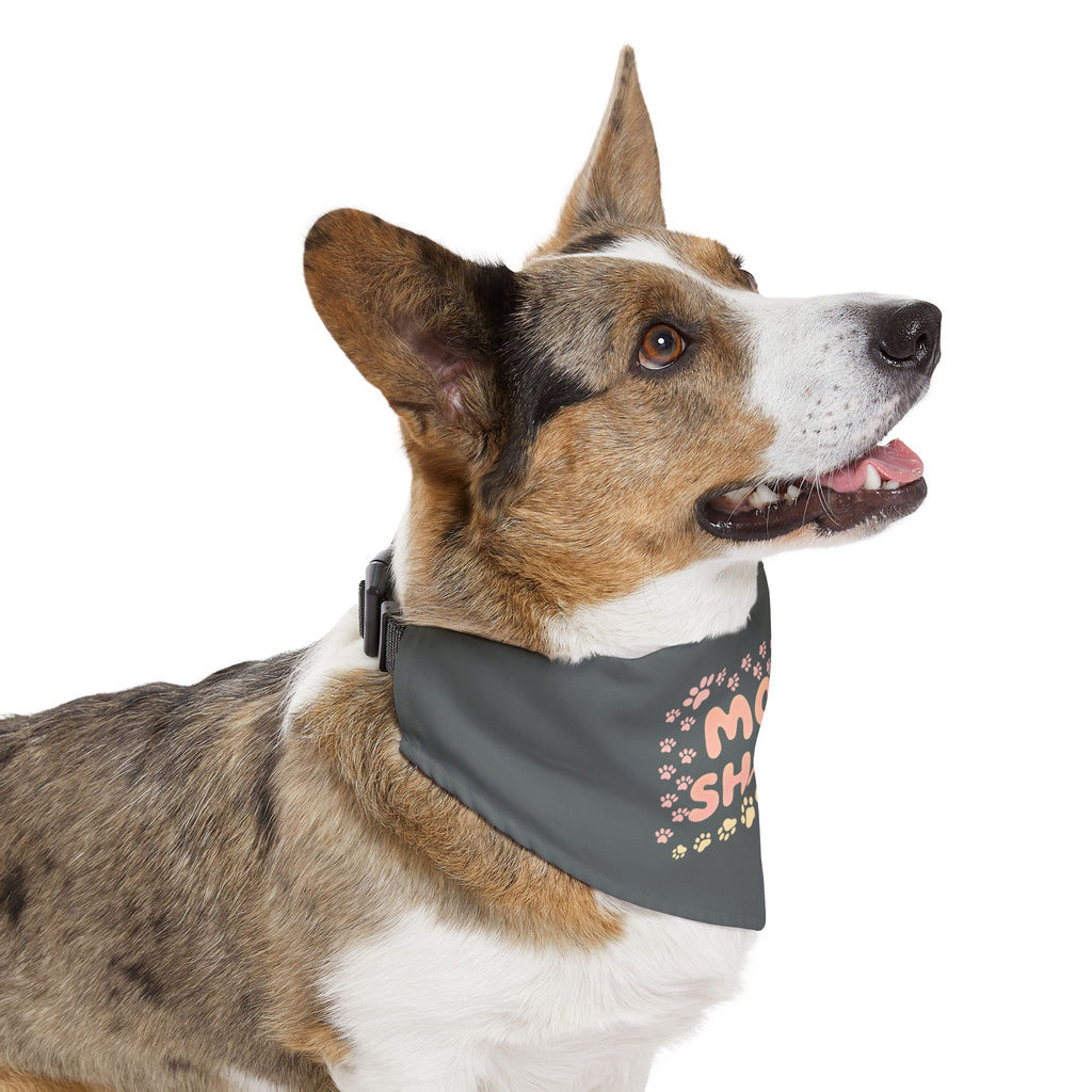 Mom's Shadow Pet Bandana Collar — Cute Paw Print Dog Collar Bandana