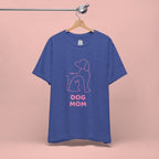 Dog Mom T‑Shirt – Minimal Pink Line Art Dog Tee
