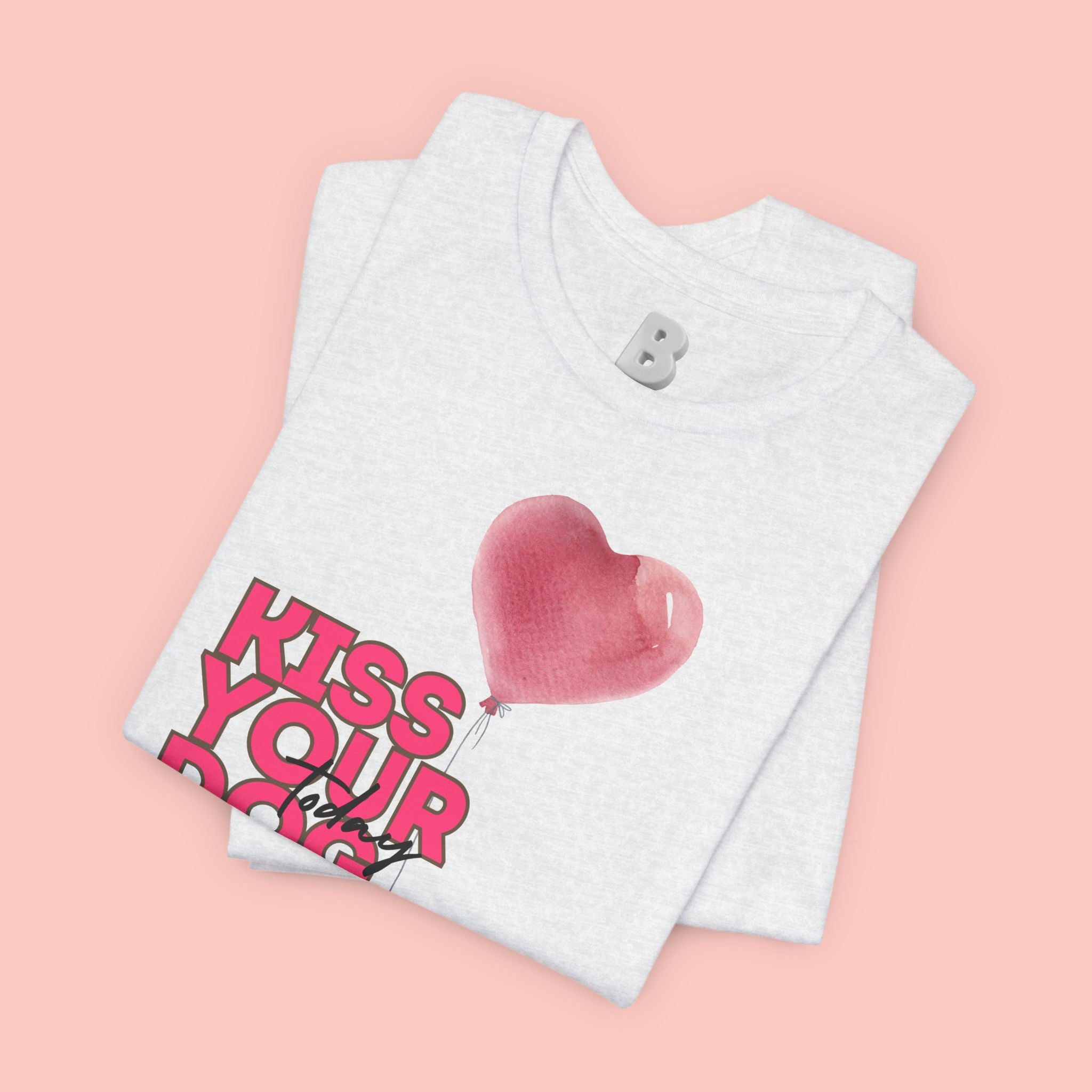 Kiss Your Dog T-Shirt — Cute Corgi with Heart Balloon Pet Lover Tee