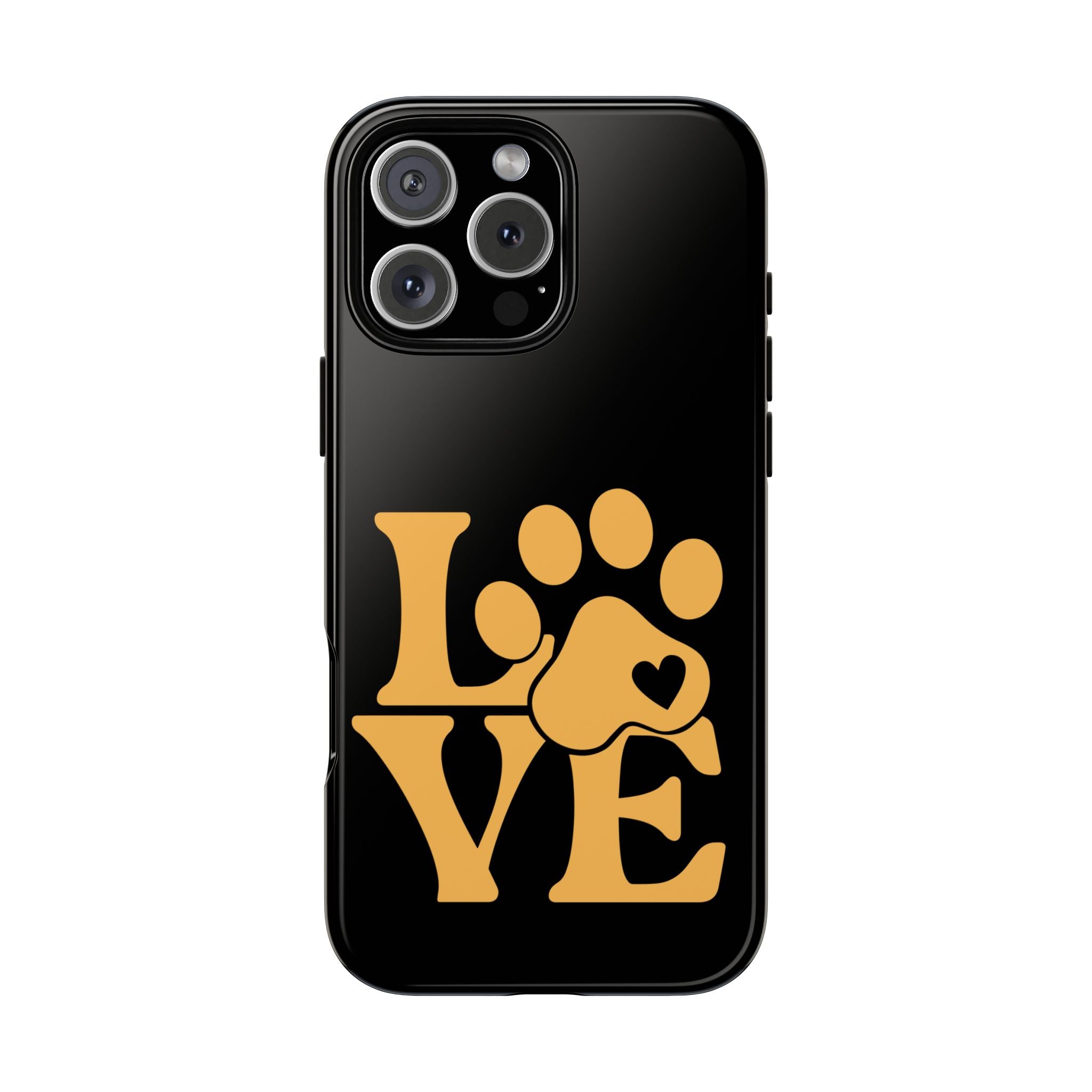 Phone Case — LOVE Paw Print Design (Pet Lover Protective Case)