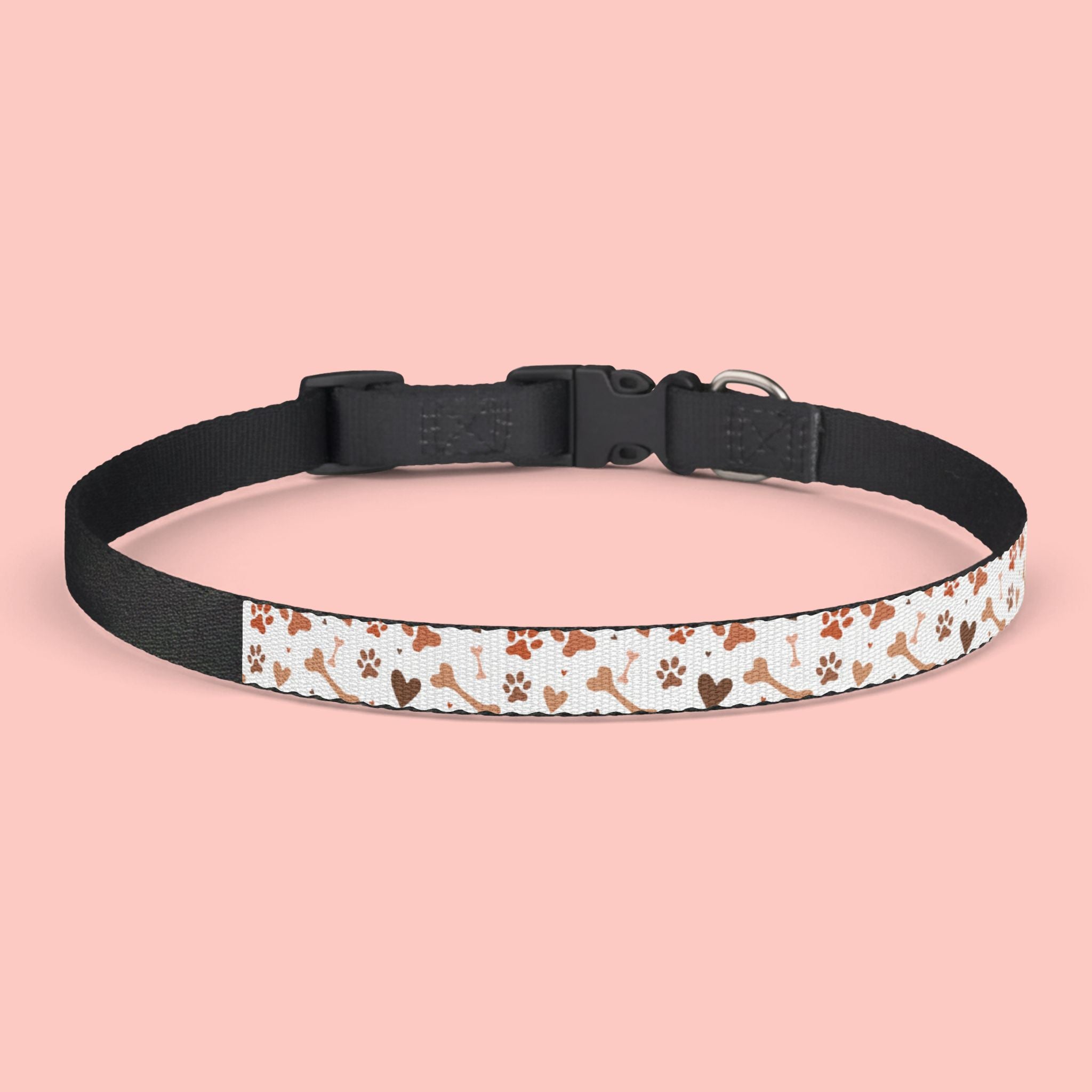 Paw Print Clip-On Pet Collar – Adjustable Dog & Cat Collar