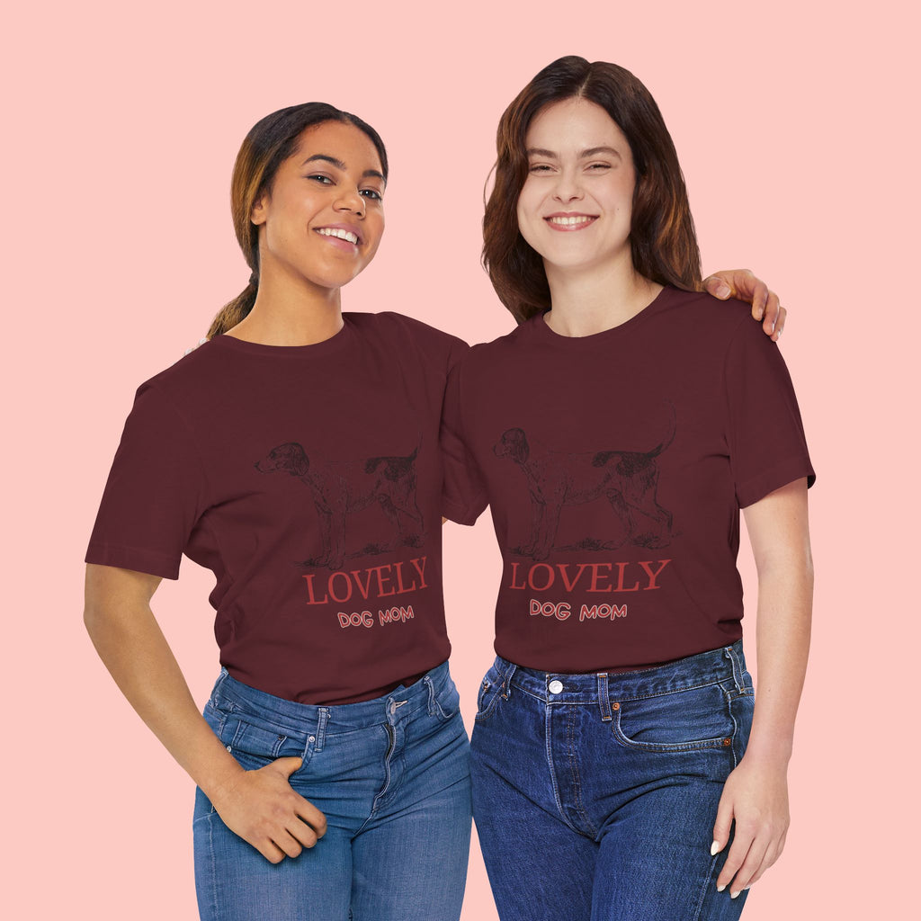 Lovely Dog Mom T-Shirt — Vintage Sketch Dog Graphic Tee