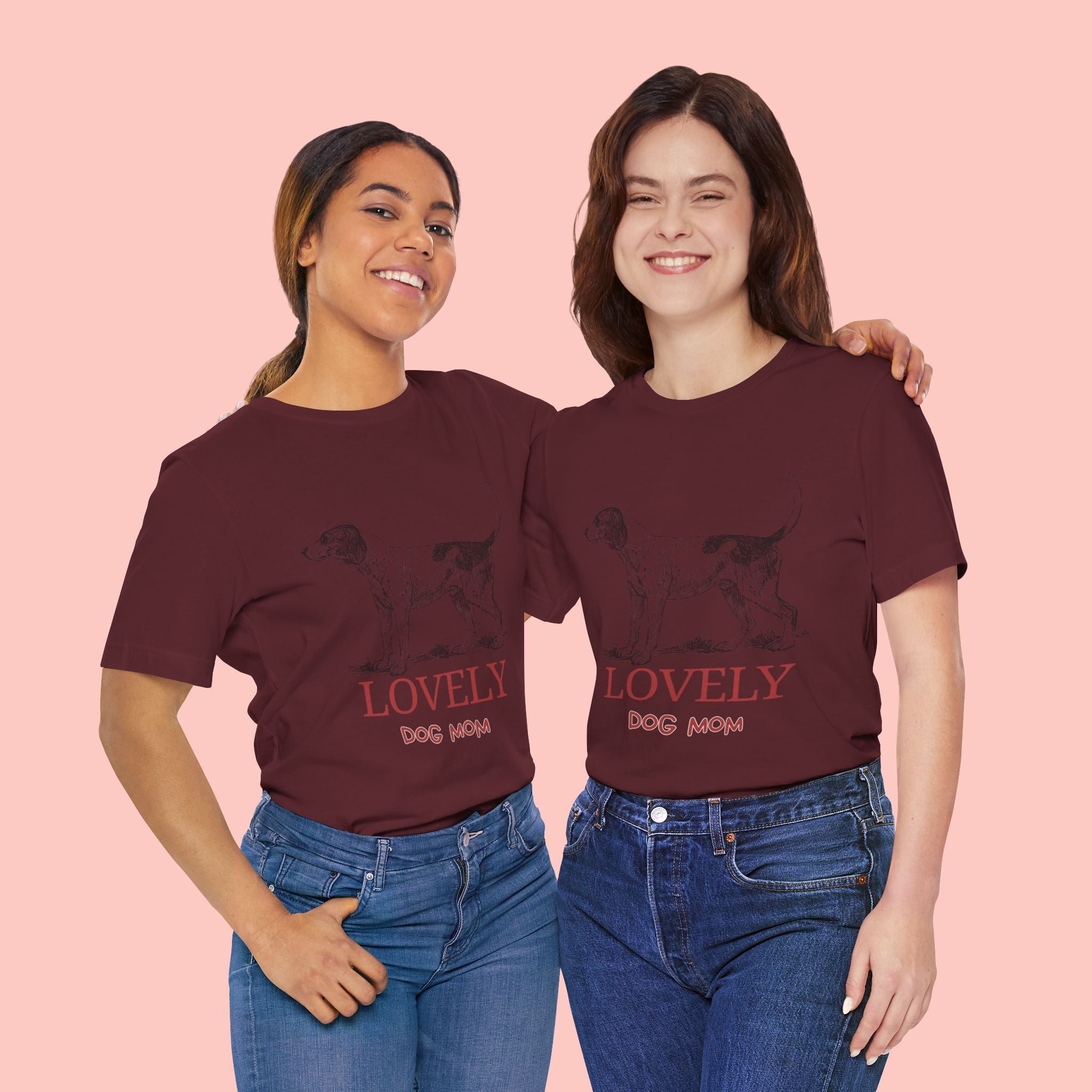 Lovely Dog Mom T-Shirt — Vintage Sketch Dog Graphic Tee